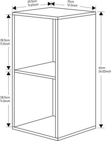 img 2 attached to 📚 PACHIRA E-Commerce Wooden Storage Cubes: 2-Tier White Bookcase Unit Shelf and Closet Cabinet