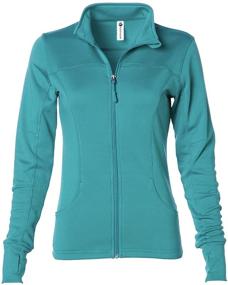 img 4 attached to 🧥 Womens Yoga Jacket - Lightweight, Slim Fit, Full Zip Up Athletic Workout Jacket by Klothwork