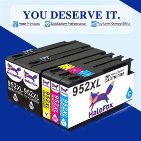 img 3 attached to 💉 HaloFox HP 952XL Remanufactured Ink Cartridge Set - Compatible with OfficeJet Pro 7720, 7740, 8702, 8710, 8715, 8720, 8725, 8740, 8216, 8210 Printers - Includes 2 Black, 1 Cyan, 1 Magenta, 1 Yellow Cartridge