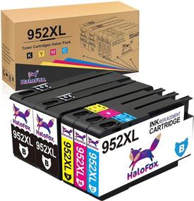 img 4 attached to 💉 HaloFox HP 952XL Remanufactured Ink Cartridge Set - Compatible with OfficeJet Pro 7720, 7740, 8702, 8710, 8715, 8720, 8725, 8740, 8216, 8210 Printers - Includes 2 Black, 1 Cyan, 1 Magenta, 1 Yellow Cartridge