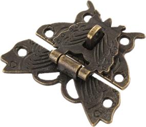 img 3 attached to 🦋 ODTOJOY Antique Bronze Butterfly Cabinet Latch: Vintage Decorative Mini Lock for Jewelry Box, Chest, Toolboxes & Suitcases - Includes Screws (Bronze)