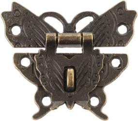 img 4 attached to 🦋 ODTOJOY Antique Bronze Butterfly Cabinet Latch: Vintage Decorative Mini Lock for Jewelry Box, Chest, Toolboxes & Suitcases - Includes Screws (Bronze)