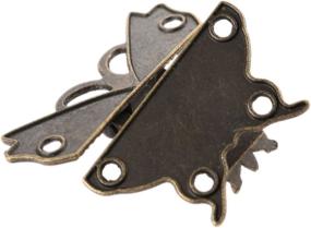 img 1 attached to 🦋 ODTOJOY Antique Bronze Butterfly Cabinet Latch: Vintage Decorative Mini Lock for Jewelry Box, Chest, Toolboxes & Suitcases - Includes Screws (Bronze)