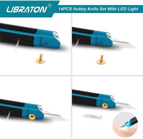 img 1 attached to 🔪 Lighted Libraton Craft Knife Set: Precision Blades for Halloween Pumpkin Carving, Art Modeling, Scrapbooking & More