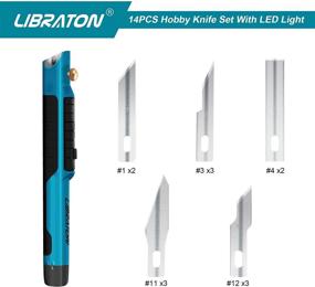 img 3 attached to 🔪 Lighted Libraton Craft Knife Set: Precision Blades for Halloween Pumpkin Carving, Art Modeling, Scrapbooking & More