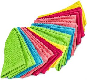 img 3 attached to 🌈 DecorRack 10 Pack Kitchen Dish Towels: Small 100% Cotton Cloths for Versatile Cleaning - Ideal for Dishes, Kitchen, Bar, Counter and Car – Spring Colors (Pack of 10)