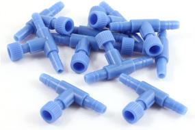 img 3 attached to 🐠 Enhance Your Fish Tank Aeration with XMHF T-Shaped Aquarium 2-Way Air Pump Control Valves – Blue Plastic 10-Pcs