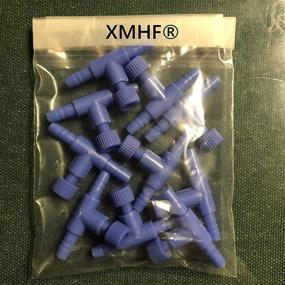 img 1 attached to 🐠 Enhance Your Fish Tank Aeration with XMHF T-Shaped Aquarium 2-Way Air Pump Control Valves – Blue Plastic 10-Pcs