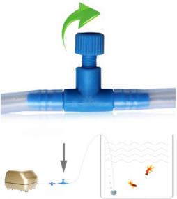 img 2 attached to 🐠 Enhance Your Fish Tank Aeration with XMHF T-Shaped Aquarium 2-Way Air Pump Control Valves – Blue Plastic 10-Pcs