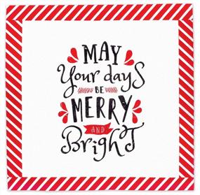 img 3 attached to 🎄 Festive & Fun Xmas Paper Napkins: Decorative Merry Christmas Quote Napkins for Holiday Dinners, Buffets & Parties - 40 Ct