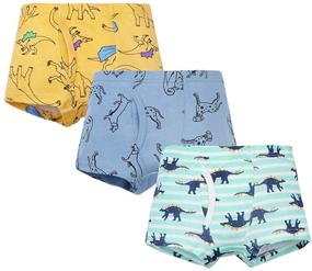 img 4 attached to Secdtie Dinosaur Toddler Underwear Striped Boys' Clothing and Underwear