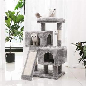 img 3 attached to 🐱 Ultimate Cat Tree Condo: Sisal Scratching Posts, Plush Perch, Dual Houses & More! Activity Center for Kittens