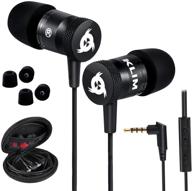 🎧 2021 klim fusion earbuds with mic & memory foam - long-lasting wired earphones for superior sound - black logo