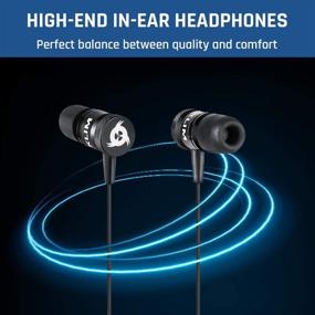 img 1 attached to 🎧 2021 KLIM Fusion Earbuds with Mic & Memory Foam - Long-Lasting Wired Earphones for Superior Sound - Black