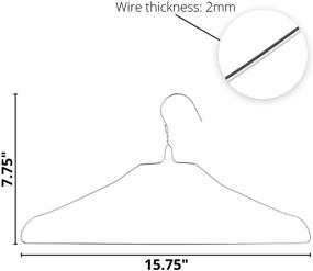 img 2 attached to 🧷 Mr. Pen- Wire Hangers (10 Pack) - Metal Hangers for Clothes, Coat Hangers, Silver, Slim & Standard Size