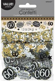 img 1 attached to Vibrant Multicolor 60th Birthday Sparkling Celebration Confetti - 1 Pack