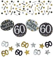 vibrant multicolor 60th birthday sparkling celebration confetti - 1 pack logo