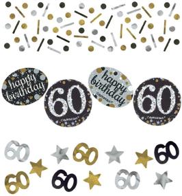 img 2 attached to Vibrant Multicolor 60th Birthday Sparkling Celebration Confetti - 1 Pack