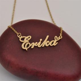 img 1 attached to Exquisite Personalized Custom Initial Pendant Name Necklaces for Women & Girls - Effortlessly Stylish in Gold & Silver