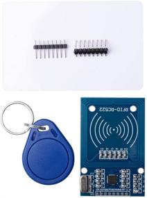 img 4 attached to 🔑 Qunqi RC522 RFID RF IC Card Inductive Module: S50 White Card + Key Ring for Arduino - Explore Advanced Contactless Authentication System!