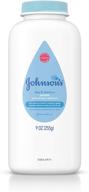 johnson's baby powder: hypoallergenic cornstarch aloe & vitamin e, 9oz - pack of 3 logo