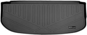 img 4 attached to SMARTLINER All Weather Custom Cargo Trunk Liner Floor Mat: 2020-2022 Hyundai Palisade - Enhanced Protection for 3rd Row, Black