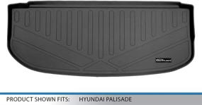 img 2 attached to SMARTLINER All Weather Custom Cargo Trunk Liner Floor Mat: 2020-2022 Hyundai Palisade - Enhanced Protection for 3rd Row, Black