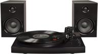 🎵 crosley t100d-bk 2-speed bluetooth turntable system with stereo speakers in black logo