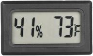 🌡️ qooltek mini hygrometer thermometer: lcd display for temperature and humidity measurement in incubators, reptile habitats, and humidors (in fahrenheit) logo