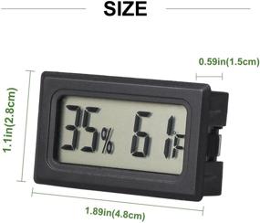 img 2 attached to 🌡️ Qooltek Mini Hygrometer Thermometer: LCD Display for Temperature and Humidity Measurement in Incubators, Reptile Habitats, and Humidors (In Fahrenheit)