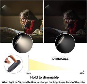 img 2 attached to HONWELL Amber Book Light: Rechargeable Clip-on Reading Light for Bedtime, Dimmable 📚 Amber Light to Block Blue Light, Perfect for Kids, Bookworms, and Cozy Reading