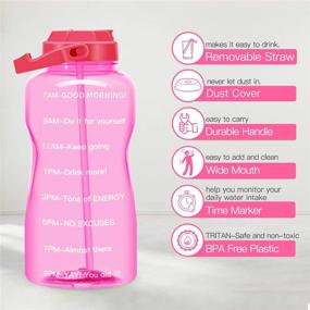 img 2 attached to 💧 Stay Hydrated on the Go: BuildLife Half Gallon Water Bottle with Straw, Phone Holder Handle, and Motivational Time Marker – BPA Free and Leakproof for Fitness, Sports, Office, and Outdoor Activities