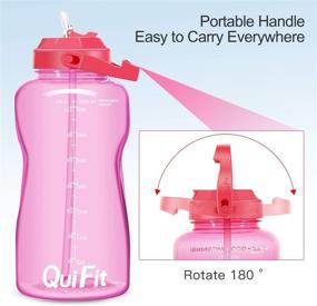 img 1 attached to 💧 Stay Hydrated on the Go: BuildLife Half Gallon Water Bottle with Straw, Phone Holder Handle, and Motivational Time Marker – BPA Free and Leakproof for Fitness, Sports, Office, and Outdoor Activities