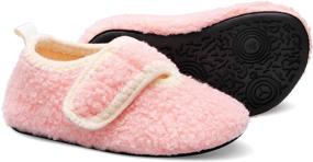 img 3 attached to 🧦 Scurtain Kids Toddler Slippers Socks | Cozy Artificial Woolen Baby Slippers with Non-Slip Rubber Sole | Ideal for Boys & Girls