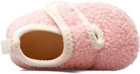 img 1 attached to 🧦 Scurtain Kids Toddler Slippers Socks | Cozy Artificial Woolen Baby Slippers with Non-Slip Rubber Sole | Ideal for Boys & Girls