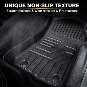 img 1 attached to 🚗 KUST All Weather Floor Mats for 2018-2021 Jeep Wrangler JL Unlimited 4-Door (Not for 2 Door and JK Models) - TPE Front & Rear Black Car Liners - Carpet Liners for Enhanced Protection