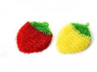 multi use non scratch scrubber strawberry washing logo