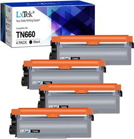 img 4 attached to 🖨️ LxTek Совместимый картридж высокого качества TN660 TN630 для принтеров Brother - 4 черные штуки.
