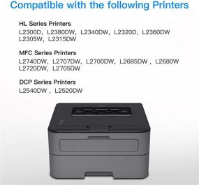 img 3 attached to 🖨️ LxTek Совместимый картридж высокого качества TN660 TN630 для принтеров Brother - 4 черные штуки.
