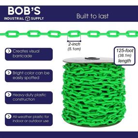 img 1 attached to 🔗 BIS Plastic Chain Links - Green, 2In X 125Ft - Perfect for Efficient Crowd Control
