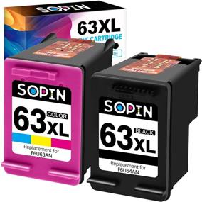 img 4 attached to 🖨️ SOPIN Remanufactured Ink Cartridge 63XL for HP Printers - High-Quality Replacement for Officejet, Envy, and DeskJet Series