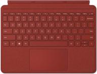 🔴 stylish and vibrant: discover the new microsoft surface go signature type cover in poppy red logo