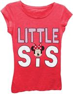 👧 disney mickey and minnie mouse siblings t-shirt - little dude and little dudette logo