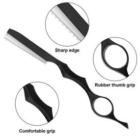 img 2 attached to 💇 12-Piece Hair Styling Thinning Razor Set, Including 2 Hair Styling Razors for Cutting and Texturizing, With 10 Replacement Blades and Comb Blades, Ideal for Christmas and Valentine's Day Gifts