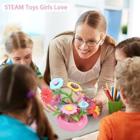 img 3 attached to GILI Flower Garden Building Toys: Educational Stem Toy for Girls Ages 3-6 - 145 Piece Set - New 2021