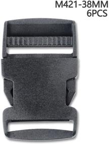 img 1 attached to 🔒 High-Quality Multi-Size Side Release Buckles – Heavy Duty Plastic Quick Release Buckle (38 mm, 6 PCS)