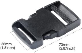 img 2 attached to 🔒 High-Quality Multi-Size Side Release Buckles – Heavy Duty Plastic Quick Release Buckle (38 mm, 6 PCS)