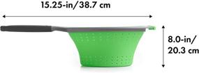 img 3 attached to 🍃 Silicone Collapsible Strainer, 2 Quart - OXO Good Grips (Green)