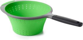 img 4 attached to 🍃 Silicone Collapsible Strainer, 2 Quart - OXO Good Grips (Green)