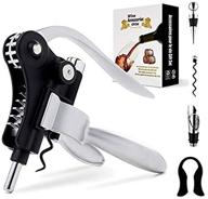 🍷 wine bottle opener corkscrew set with foil cutter and wine stopper - 2020 upgraded, durable screwpull included логотип